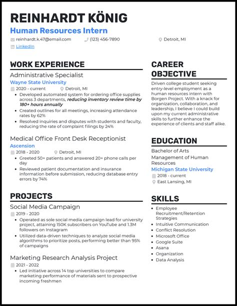 Long Term Human Resources Intern. 