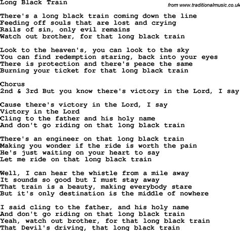 Long black train lyrics. Things To Know About Long black train lyrics. 