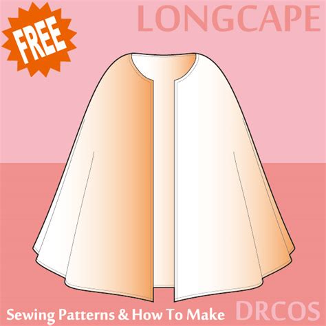 Long cape Sewing Patterns DRCOS Patterns & How To Make