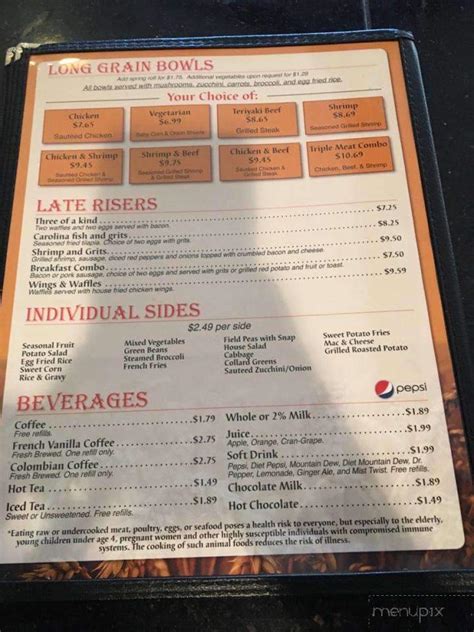 Long grain florence sc menu. Long Grain Cafe: Just Average - See 99 traveler reviews, 20 candid photos, and great deals for Florence, SC, at Tripadvisor. 