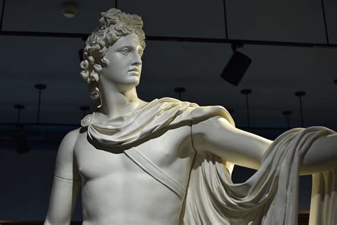 World History Encyclopedia. World History Encyclopedia, 09 Aug 2013. Web. 16 Oct 2023. The Belvedere Apollo statue considered to be a 2nd century CE copy of a bronze statue of the 4th century BCE by Leochares. The god would have once held a bow in his left hand.. 