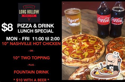 Long hollow pizza. Long Hollow Pizza & Pub, located in Goodlettsville, TN, features pizza, pasta, salad, and more everyday. Skip to main content 900 Conference Dr Suite 7B, Goodlettsville, TN 37072 (615) 448-6346 