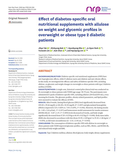 Long-term use of a diabetes-specific oral nutritional supplement ...