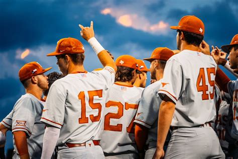 Cj Mumme. follow. March 24, 2023 10:40 am CT. Texas (15-7, 0-0) hosts No. 14 Texas Tech (18-4, 2-1) for its first series of Big 12 Conference play. The Longhorns enter this weekend as winners of 11 straight games after a sluggish start to the season. Texas’ bats have begun to heat up, hitting 18 home runs and 25 doubles during that span.. 