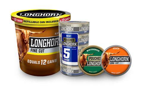LONGHORN SNUFF FLAVORS: THE FULL LIST. Longhorn snuff are known for not just their cuts and sizes, but their flavors too. On Northerner, there are 5 Longhorn snuff flavor varieties to choose from, which cater to the different preferences of adult dip users: Longhorn Natural. Longhorn Wintergreen.