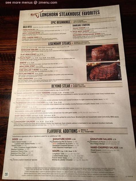 Longhorn steakhouse clarksville menu. View the online menu of LongHorn Steakhouse and other restaurants in Clarksville, Indiana. ... LongHorn Steakhouse « Back To Clarksville, IN ... 1210 Veterans Pkwy ... 