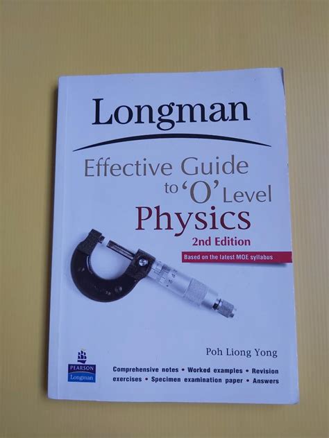 Longman effective guide to o level physics. - Teaching guide in english grade 7 2nd quarter.