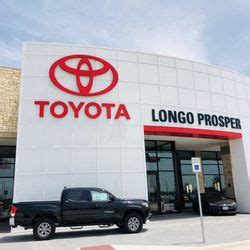 Longo toyota of prosper reviews. 2100 W. University Drive. Prosper, TX 75078. Sales 972-347-4929. Service 972-347-4966. Parts 972-347-4972. Get Directions. Schedule Service. Need a quick and easy oil change for your Toyota? Our Toyota-trained technicians at Longo Toyota of Prosper can quickly perform this service for you. 