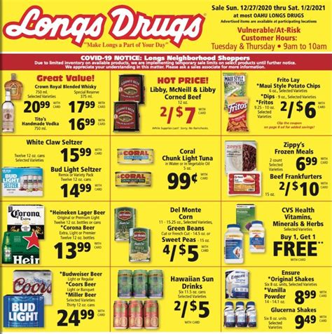 Longs ad kauai. 7 days of savings! sale sunday thru saturday 4/28/2024 - 5/04/2024. store locations 