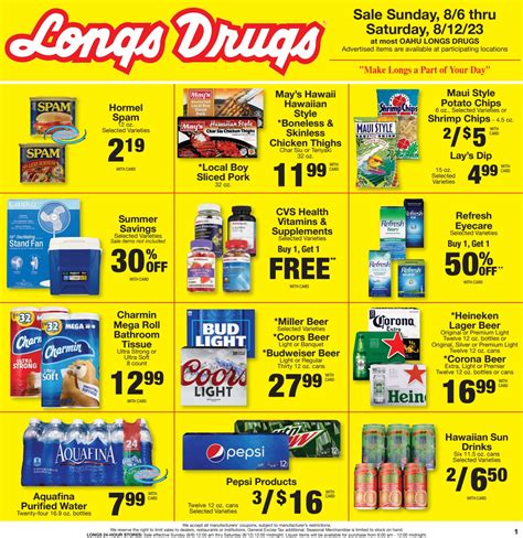 Find Longs Drugs weekly ad circulars and beauty sales. ... Hi 96826; 1088 Bishop Street Suite 113 Honolulu, Hi 96813; 1330 Pali Highway Honolulu, ....