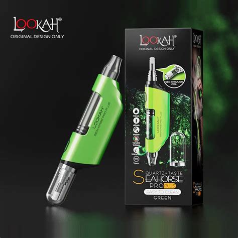 Lookah seahorse 2.0 flashing green. Experience a superior vaping experience with the Lookah Seahorse Pro Glass. Lookah Seahorse 2.0 Features: Pen-style vaporizer with nectar collector design. Compatible with both concentrate and e-liquid. 650mAh battery capacity. Variable voltage setting for customizable vapor production. Quartz coil provides smooth and flavorful vapor production. 