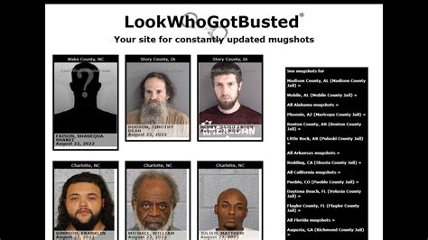 Share Your Memories and Sympathies and Join the Bereaved Login or Sign-up to show all important data, death records and obituaries absolutely for free. . Lookwhogotbusted