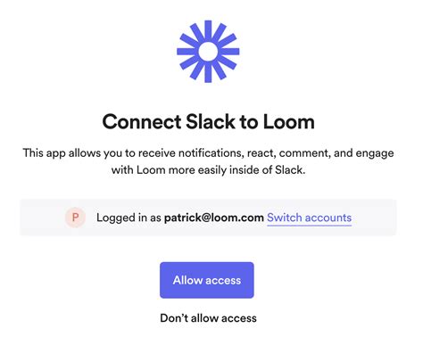 Loom Slack App Directory