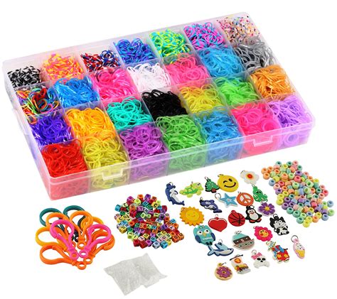 Loom Band Kit, 2700+ Colorful Rubber Loom Bands Refill Set with 2500 Pcs Loombands in 32 Unique Colors / Beads/ Charms/ Crochets/ S-Clip, DIY Friendship Bracelet Making Kit for Beginners, Gifts. 5.0 out of 5 stars 3.. 