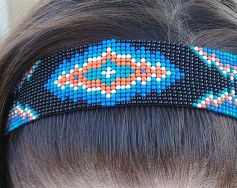 Loomed Beaded Headband - Etsy