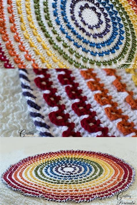 Loop the Loop Round Afghan Crochet Pattern