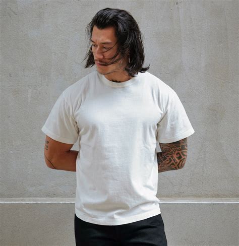 Loopwheel t shirt. This piece is special in many ways: the loopwheeled fabric is unique from the ground up, and the slight slub structure adds an even more casual look to it. And ... 