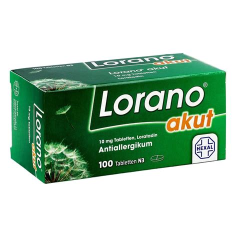 Lorano akut einnahme 2 tabletten am tag