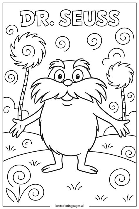 Lorax Coloring Page