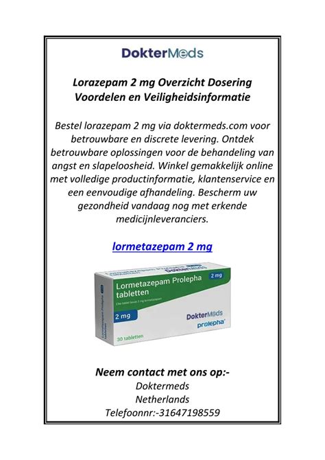 Lorazepam dosering