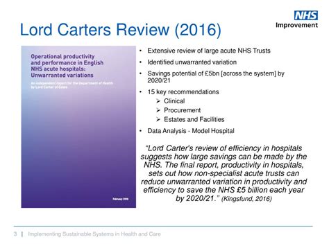 Lord Carter: reducing variation in care could save NHS £5 billion