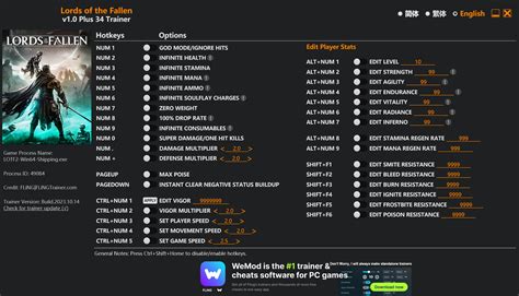 Lords of the Fallen Trainer and Cheats Discussion - Page 1 Cheat …