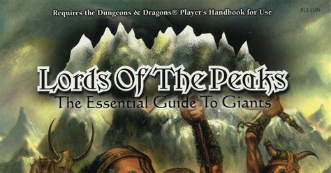 Lords of the peaks the essential guide to giants d20. - Chemistry gilbert 3rd edition solution manual.