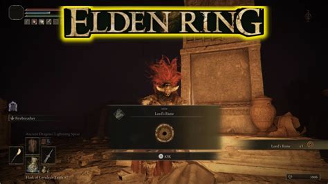 Lords rune elden ring. Dragonlord Placidusax is a Legend Boss in Elden Ring . This massive, two-headed dragon is found in Crumbling Farum Azula. He reigned as the current Elden Lord at some time before the reign of Marika and the Golden Order and presumably ruled alongside his god, who later fled. The Old Lord's Talisman suggests that Placidusax had at least … 