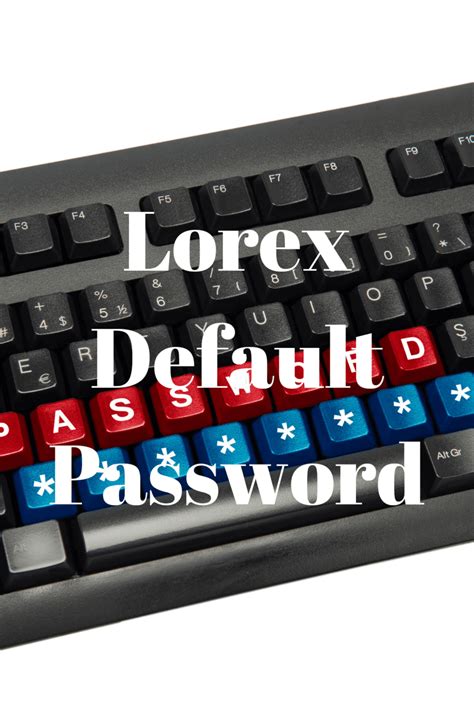 Jul 19, 2023 · Lorex’s default password and user