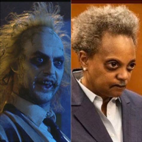 As with any viral phenomenon, the Lori Lightfoot Beetlejuice memes have taken on a life of their own. Individuals have taken to social media to share memes featuring the face of the mayor of Chicago superimposed on the body of Beetlejuice. Sarika Das March 1, 2023.