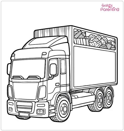 Lorry Coloring Pages