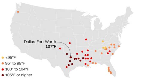 Los 77 lugares de EE.UU. donde el calor extremo romperá o igualará récords hasta el lunes
