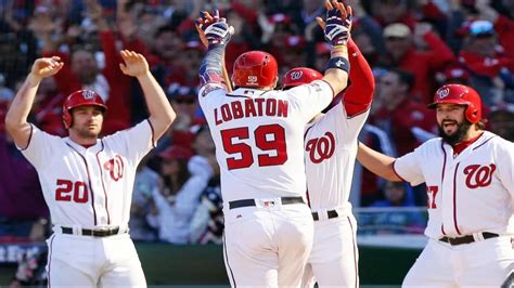 Los Angeles Dodgers and Washington Nationals play in game 2 of series