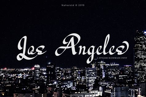 Los Angeles Modern Script Font Designed by Naharstd