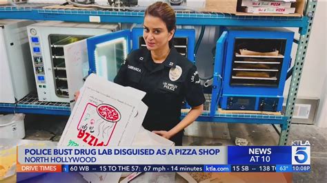 Los Angeles police bust drug lab disguised as a pizza shop