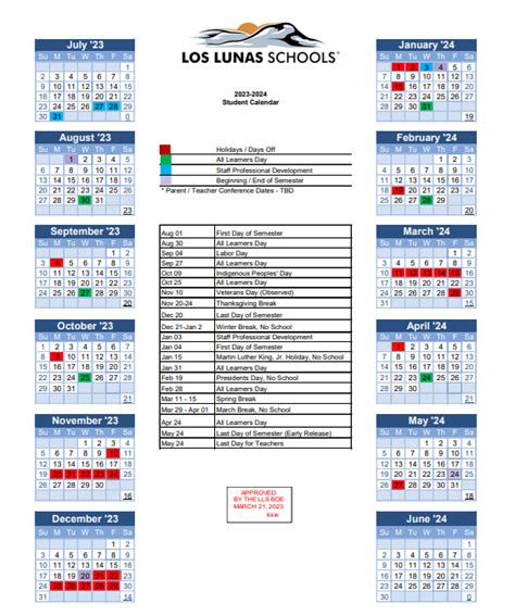 Los Lunas Public Schools Calendar