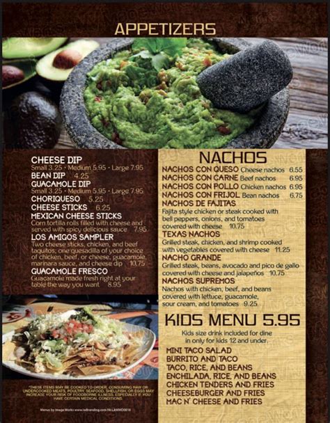 Menu added by users December 28, 2022 Menu added by the restaurant owner December 23, 2020 The restaurant information including the Los Amigos Mexican Grill menu items and prices may have been modified since the last website update.