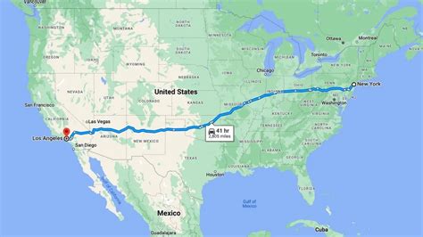 Los angeles california to new york. The total driving time is 36 hours, 44 minutes. Your trip begins in Los Angeles, California. It ends in Buffalo, New York. If you're planning a road trip, you might be interested in seeing the total driving distance from Los Angeles, CA to Buffalo, NY. 