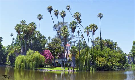 Los angeles county arboretum and botanic garden. In 1947, Los Angeles County purchased 111 acres around the Baldwin house for use as an arboretum. Harry Sims Bent designed the master plan in 1950 and landscape architect Edward Huntsman-Trout contributed to several individual garden designs. 