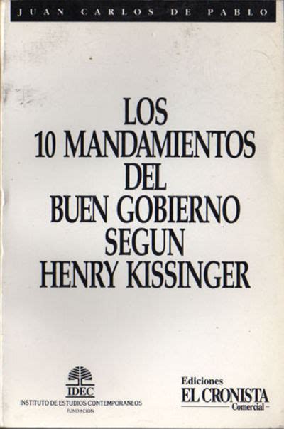 Los diez mandamientos del buen gobierno según henry kissinger. - Smart physics classical mechanics solutions manual.
