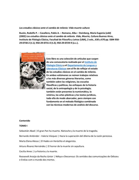 Los estudios clásicos ante el cambio de milenio: vida, muerte, cultura. - Taarup 204 manuale falciatrice a dischi.