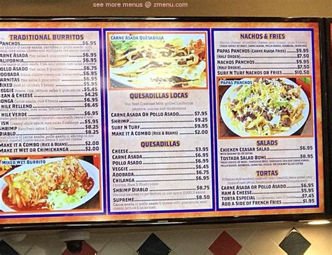 Los panchos menu