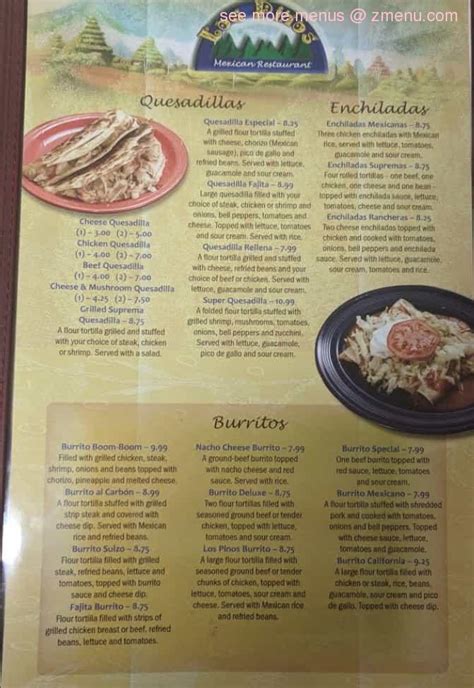 Los pinos mayfield menu. Los Pinos Mexican Food, Prescott, Arizona. 2,198 likes · 1,518 were here. Upscale Mexican restaurant with a full bar and wonderful food. Los Pinos Mexican Food | Prescott AZ 