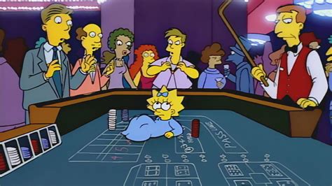Los simpsons marge juega en el casino.