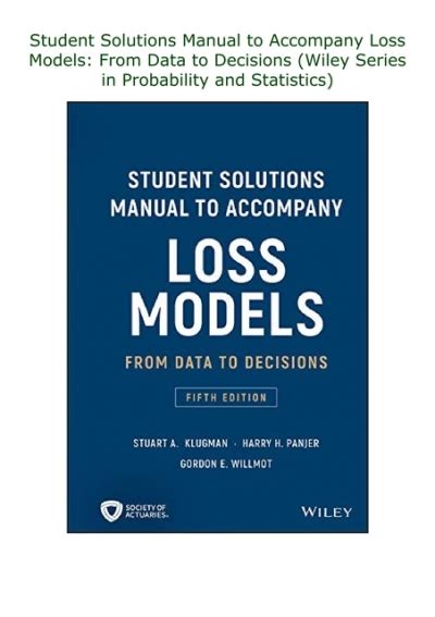 Loss models solution manual 2nd edition. - Knelpunten in de bestuursstructuur van het algemene ziekenhuis.