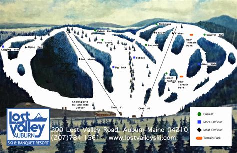 Lost valley ski area. Lost Valley Ski Area in Auburn is Maine's Learn to ski and multi-generational mountain. Lost Valley has 15 groomed downhill trials of various levels from beginner to expert. Lost Valley is also home to the Maine Family Snow Tube Park, and is an access point to miles of Nordic ski & snowshoe trails. Lost Valley is centrally … 