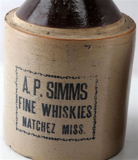 Lot 20: Natchez Mississippi Antique A.P. Simms Whisky …