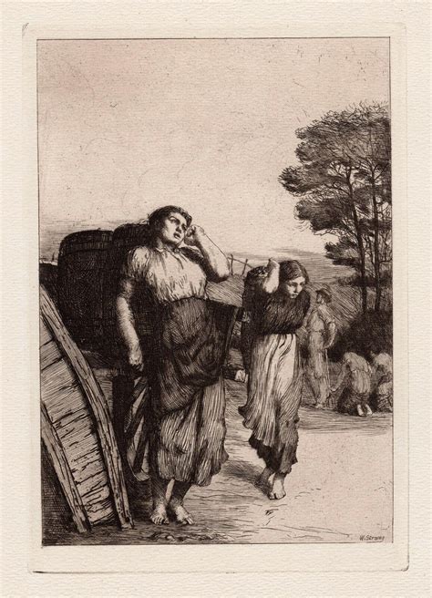 Lot 336: William Strang Lifting Potatoes 1886 Etching