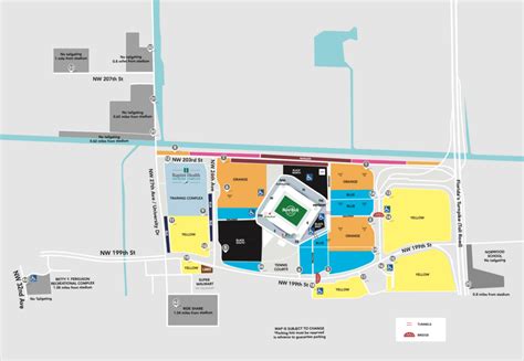 Hard Rock Stadium Directions & Parking. 347 Don Shula Drive, Miami Gardens, FL 33056. View Larger Map Get Directions View Bird's Eye. From the south: I-95 North, to North on the Florida Turnpike, to Exit #2X (Dolphin Toll Plaza), to Hard Rock Stadium.. 