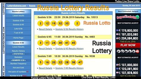 Lotereyanın qeydiyyatı Rus loto